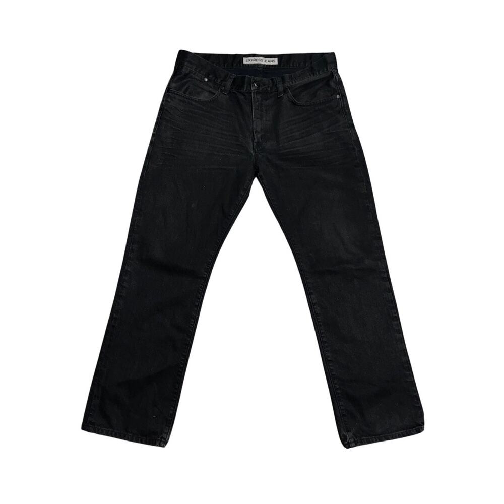 Express Mens Kingston Classic Fit Straight Leg Jeans Pants Size 34 Casual Preppy
